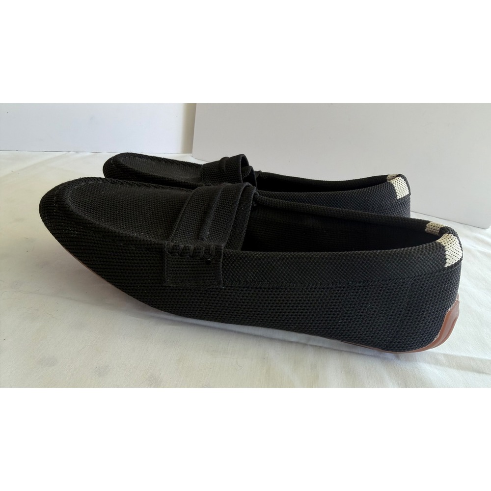 Zelapro Black Knit Slip‎ On Loafers Comfort Breathable Casual Shoes Size 39